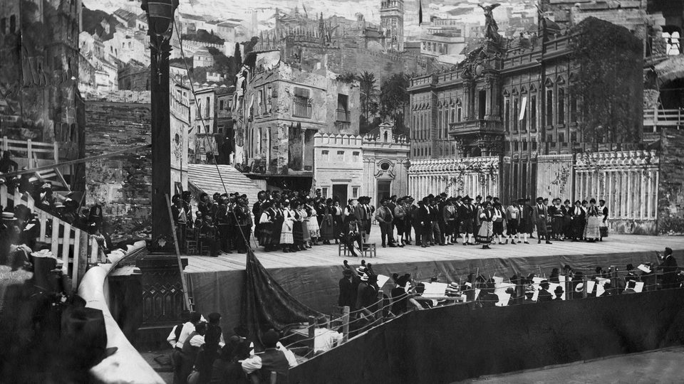 Aufführung der Oper "Carmen" von Georges Bizet in der Arena von Arles, 1903