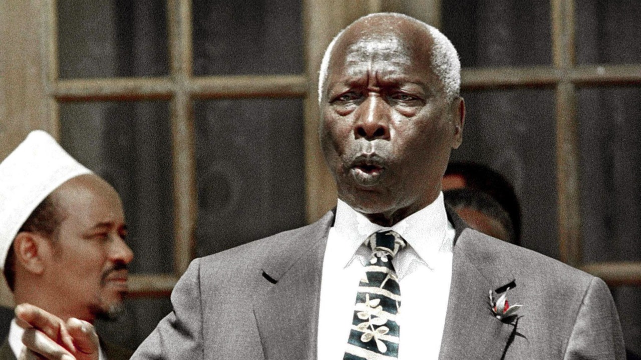 Der kenianische Präsident Daniel arap Moi bei einer Pressekonferenz am 7.6.2000 in Nairobi.