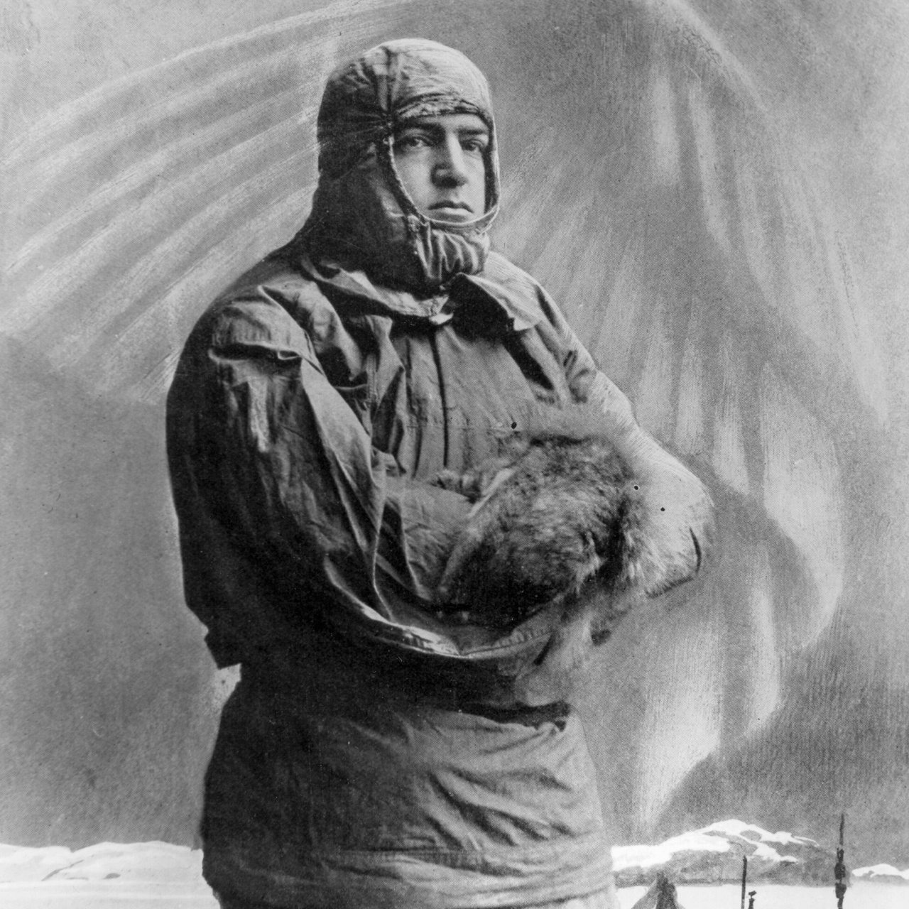Ernest Shackleton während einer Polarexpedition 1909