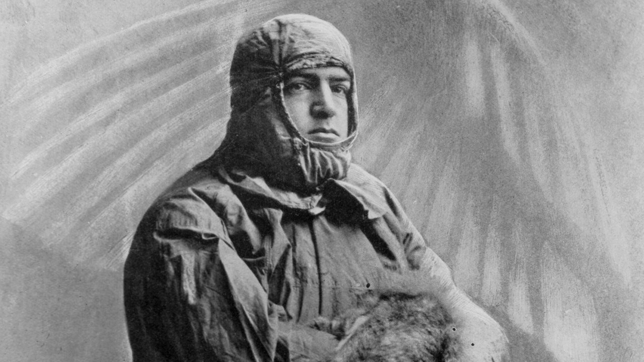 Ernest Shackleton während einer Polarexpedition 1909