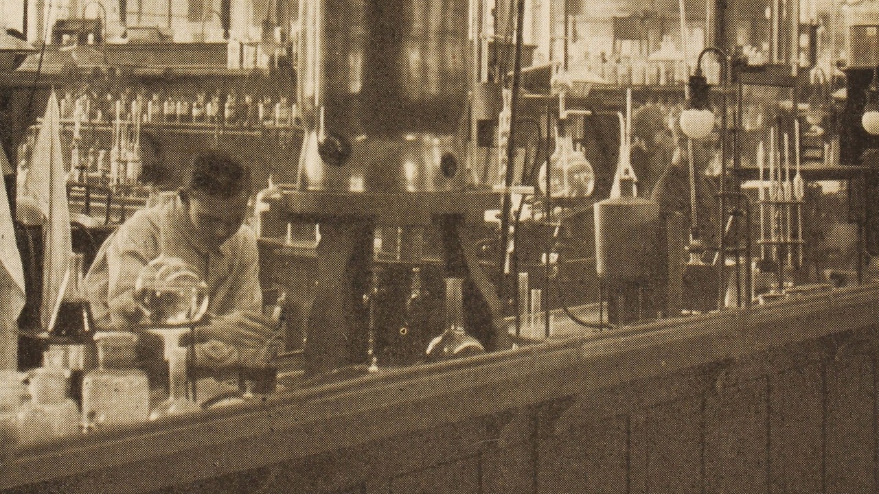 Laboratorium der Farbenfabriken Friedrich Bayer & Co. um 1910