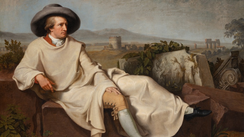 Gemälde von Johann Tischbein von 1787: "Goethe in der Campagna"