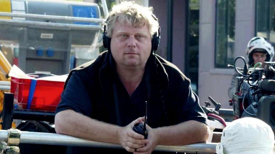 Der Filmregisseur Theo van Gogh am Filmset