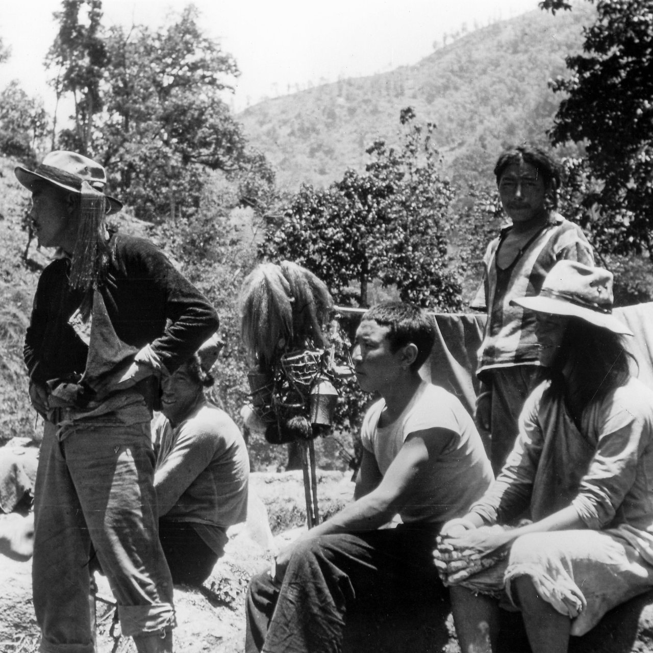 Mitglieder des Widerstands gegen das Regime des kommunistischen China im April 1959 in den Bergen Tibets.